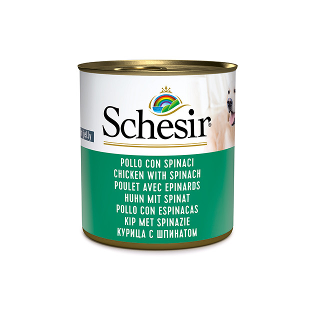 Schesir Dog PIŠČANEC s ŠPINAČO 285g