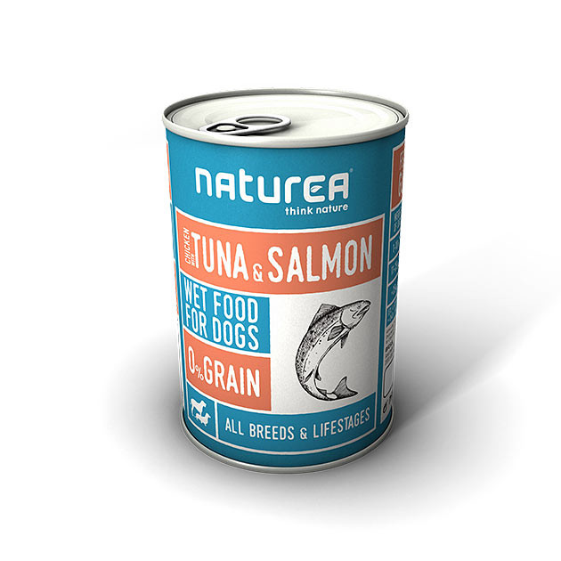 Naturea Wet Dog PIŠČANEC, TUNA in LOSOS 400g