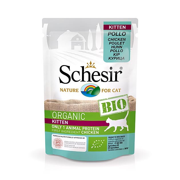 Schesir Cat BIO Organic KITTEN PIŠČANEC 85g