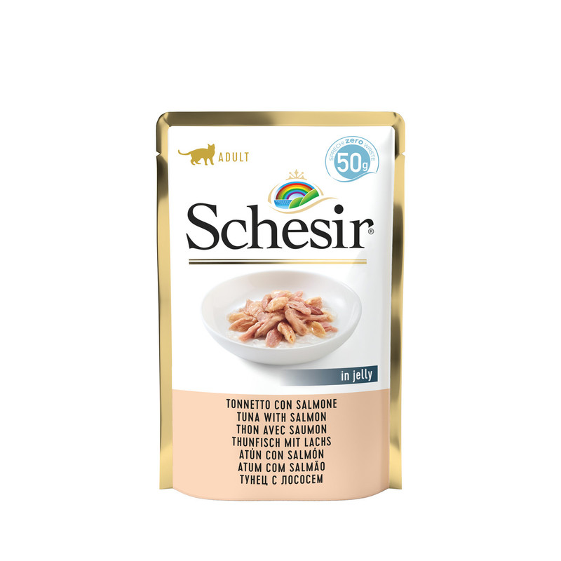 Schesir Jelly TUNINA z LOSOSOM 50g