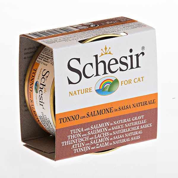 Schesir Cat Salsa TUNINA z LOSOSOM 70g