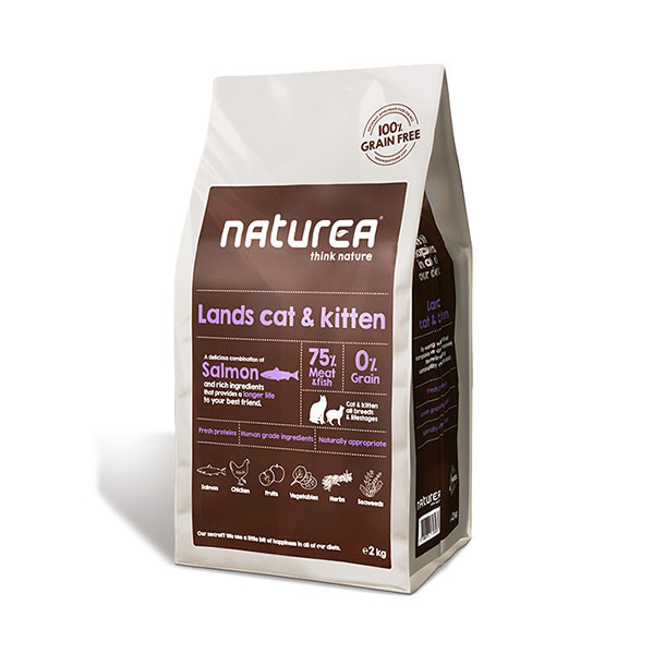 Naturea LANDS Cat & Kitten brez žit 7kg