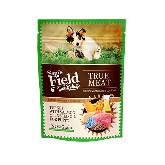 Sams Field PUPPY PURAN z LOSOSOM in LANENIM OLJEM 260g